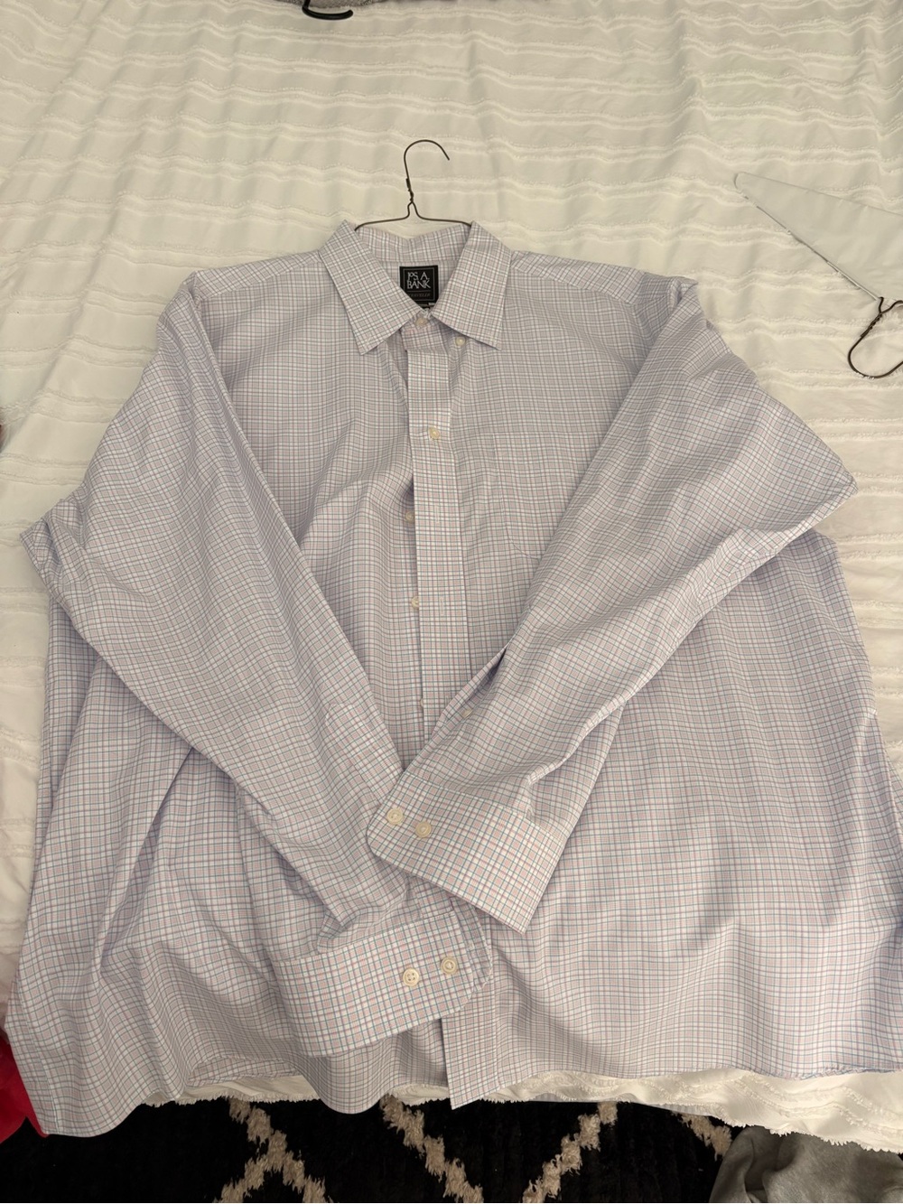 Jos. A. Bank Light Purple Check Dress Shirt
